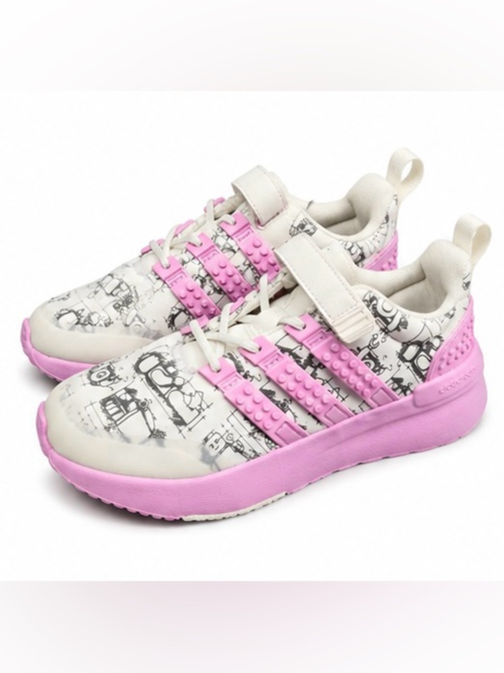 Adidas x LEGO Racer TR EL Shoes Girls Size 4 - Picture 3 of 9